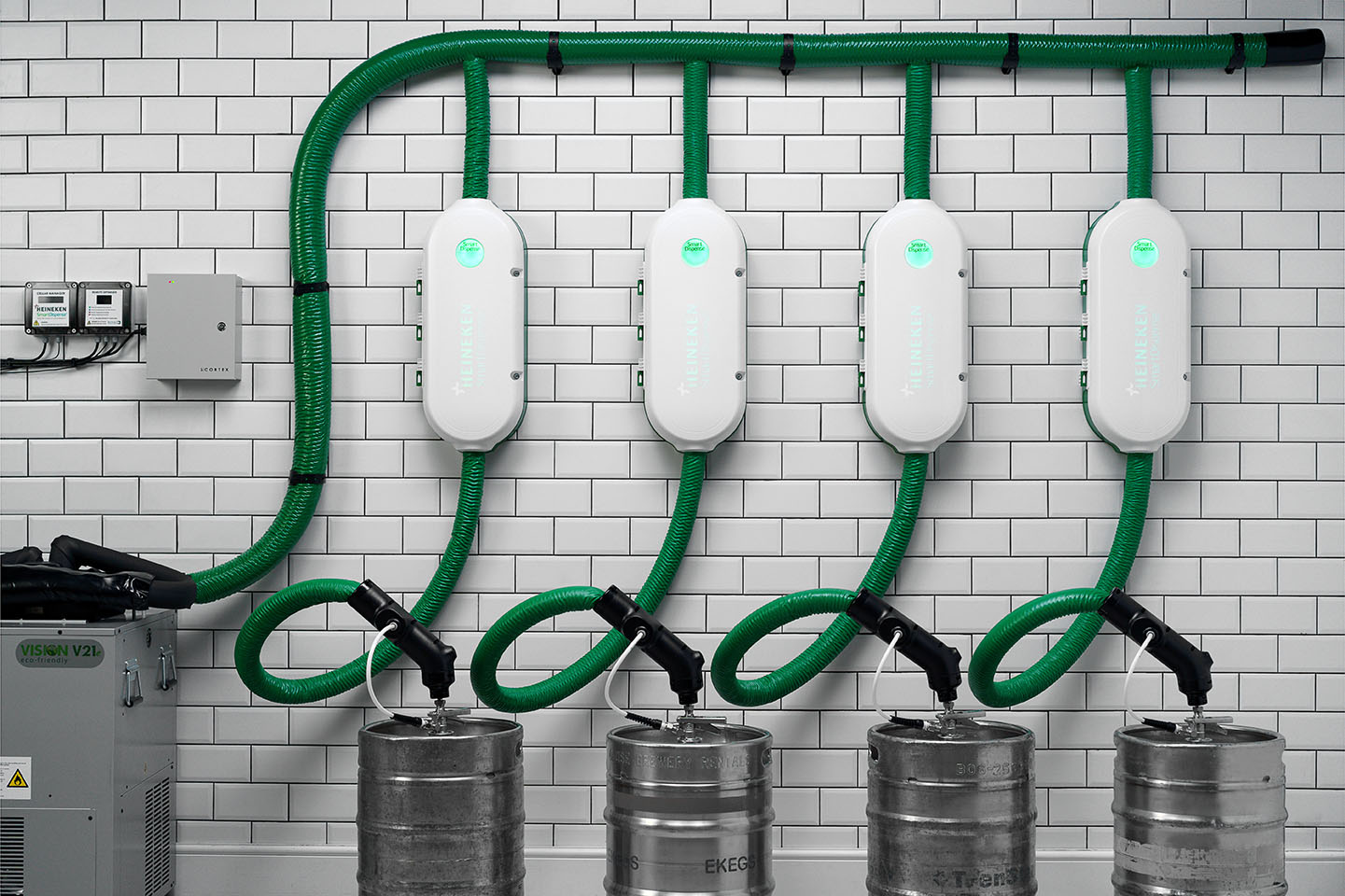 Close up photo of connected Smart Dispense system